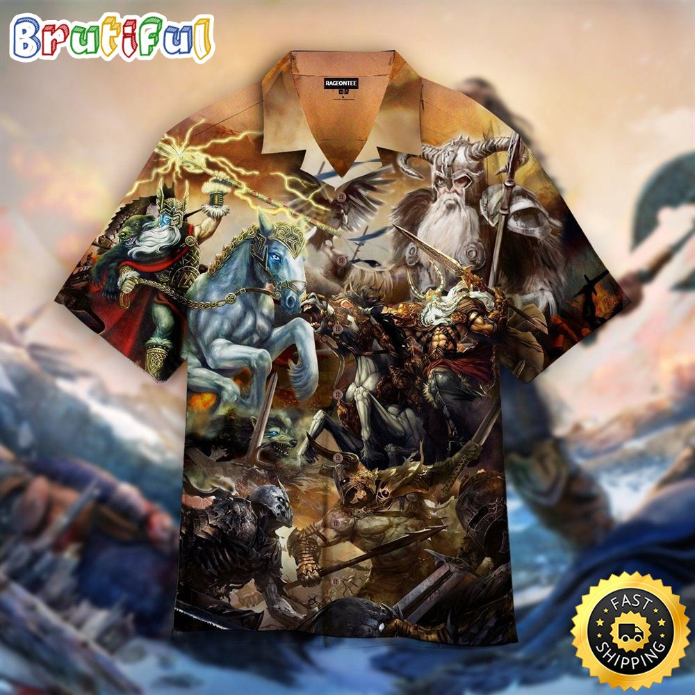 Viking Odin Hawaiian Shirts Short Sleeve Hawaiian Shirt Viking Gifts For Him 1 g2vc2r