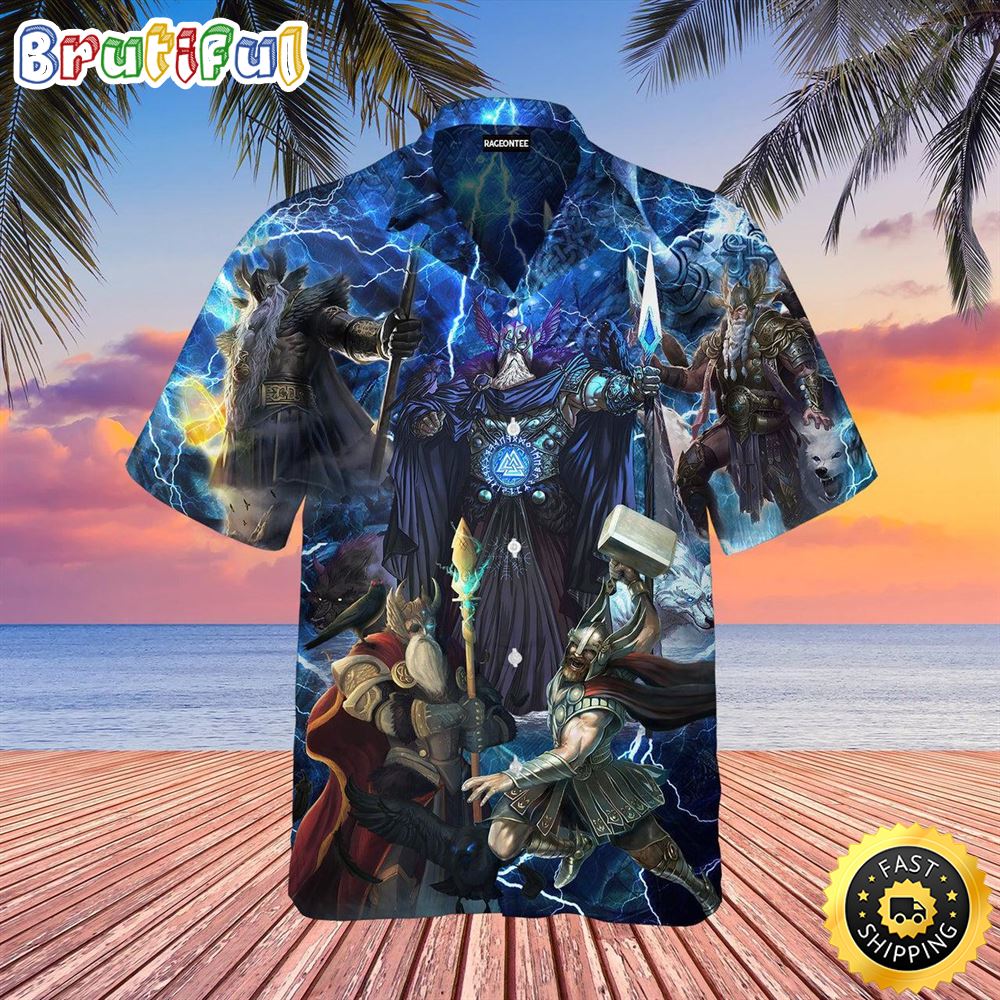 Viking Odin Norse Hawaiian Shirt Short Sleeve Hawaiian Shirt Viking Gifts For Him 1 ql1zvg