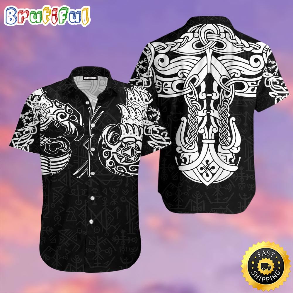 Viking Thor Hawaiian Shirt Short Sleeve Hawaiian Shirt Viking Gifts For Him 1 tztlme