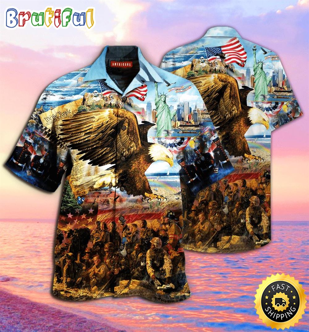 4th Of July Freedom Isnt Free Eagle American Independence Day Hawaiian Shirt lp5ucc