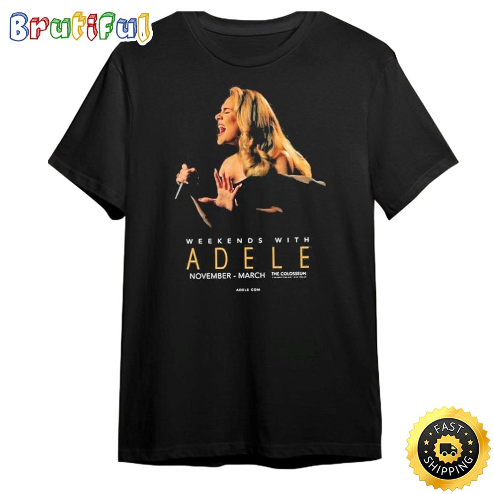 Adele The Colosseum Las Vegas Tour 2023 Black T Shirt