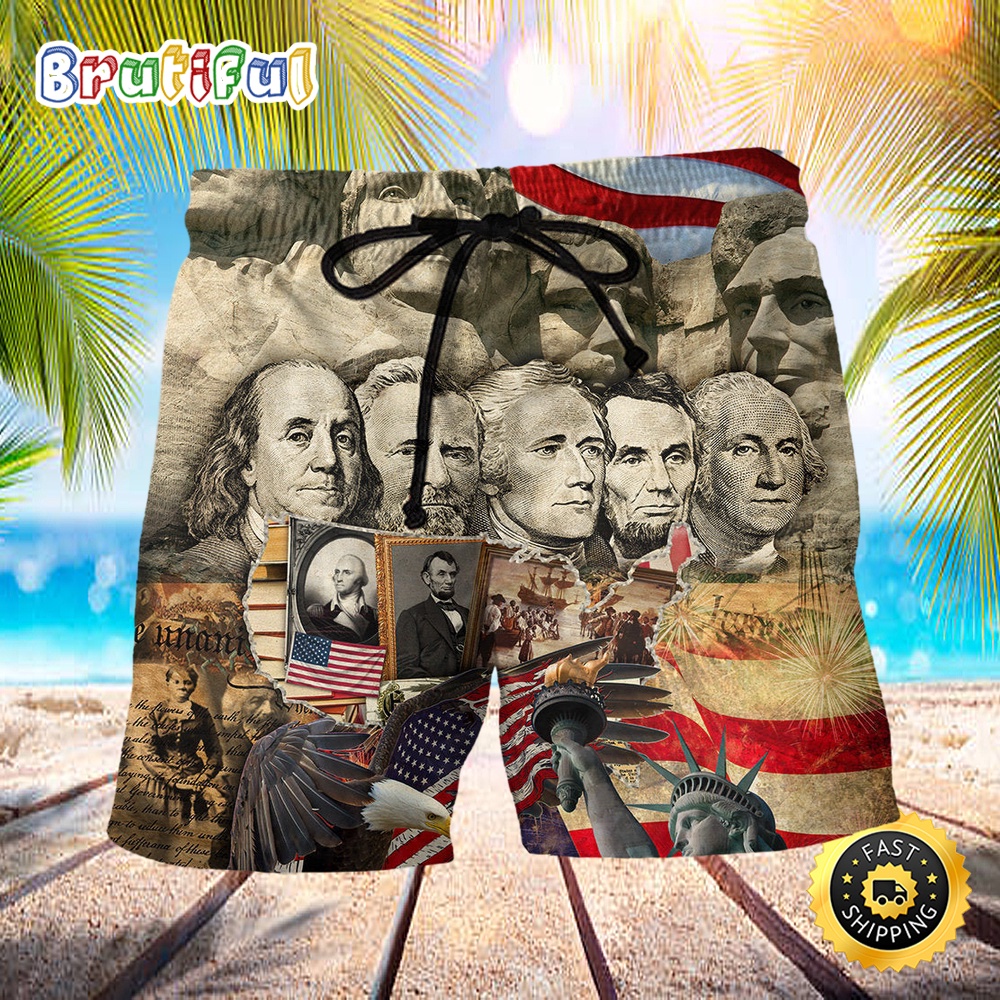 America History Freedom Is Life So Dear Or Peace So Sweet Independence Day Beach Short cm1wlk
