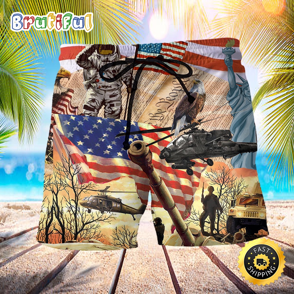 America Independence Day We The People Independence Day Beach Short y0nu9c