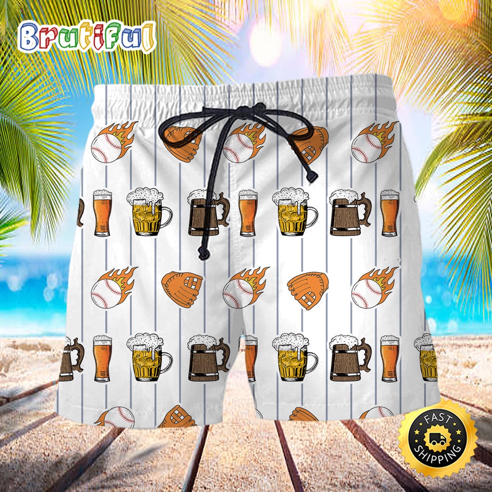 Beer I Like Beer And Baseball And Maybe 3 People Beach Short wjktae