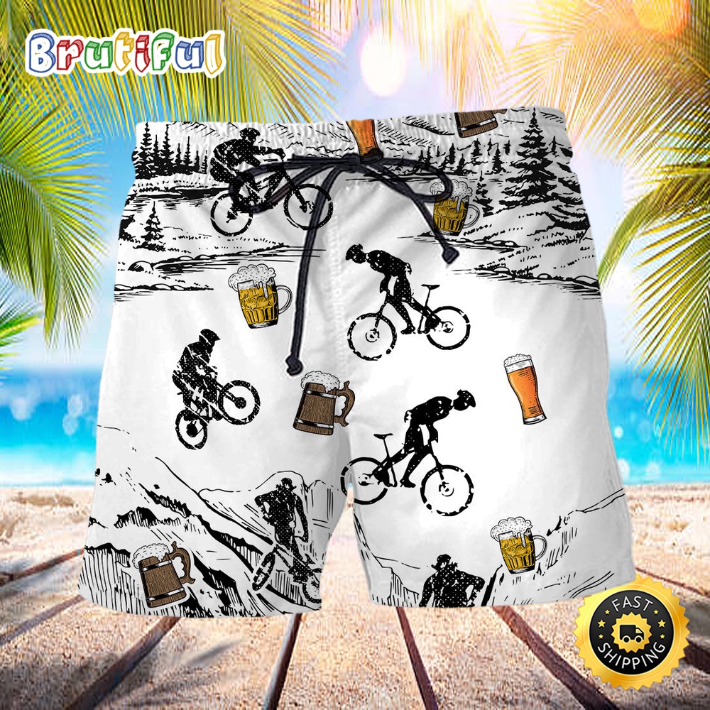 Beer I Like Beer And Moutain Bikes Beach Short llymid