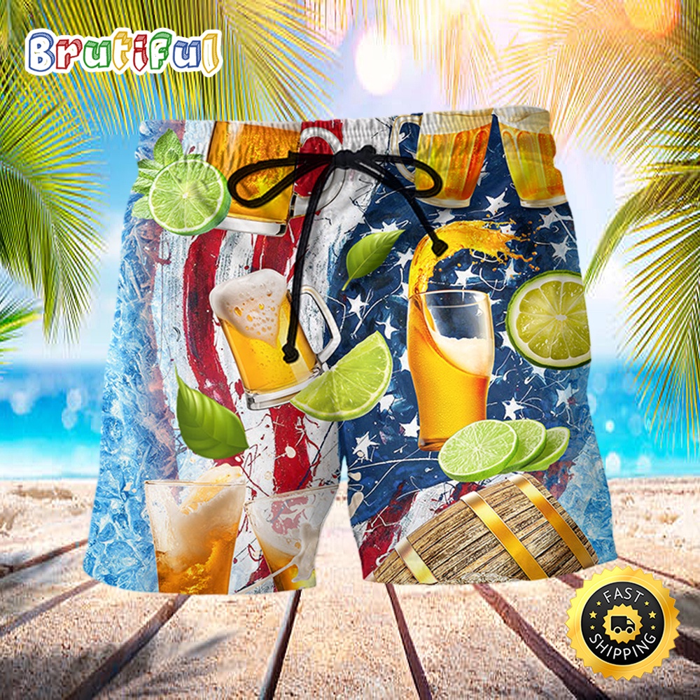 Beer Independence Day Beach Short nmigkg