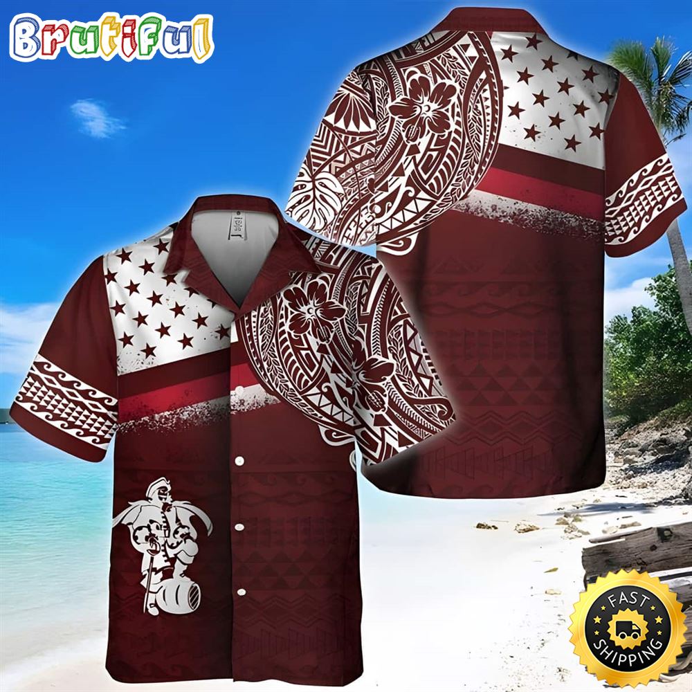 Captain Morgan Hawaiian Shirt Polynesian Pattern Trendy Summer Gift d6jopu