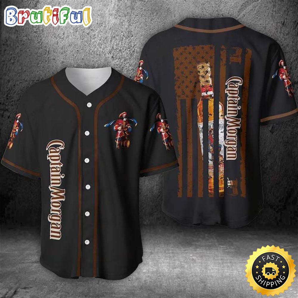 Captain Morgan US Flag Baseball Jersey e5gafi