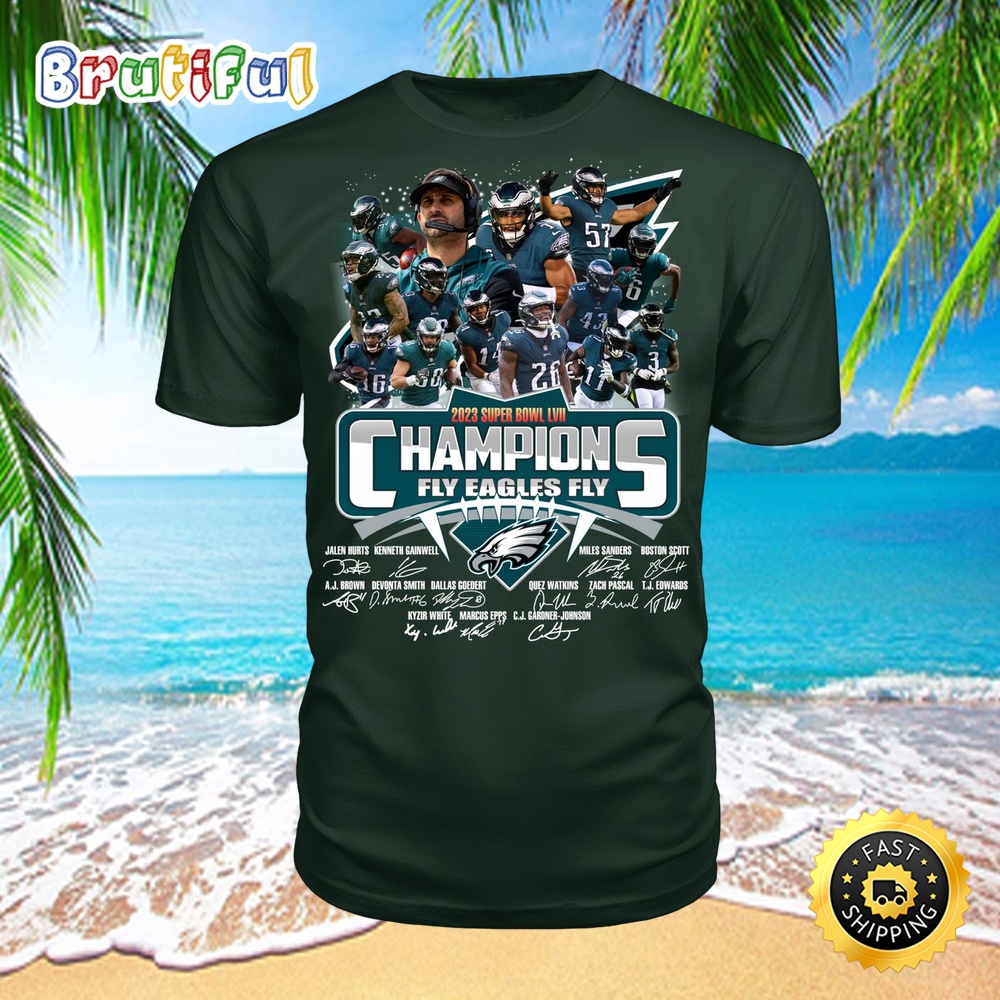 Champions 2023 Super Bowl LVII Philadelphia Eagles Tshirt xuaj8t