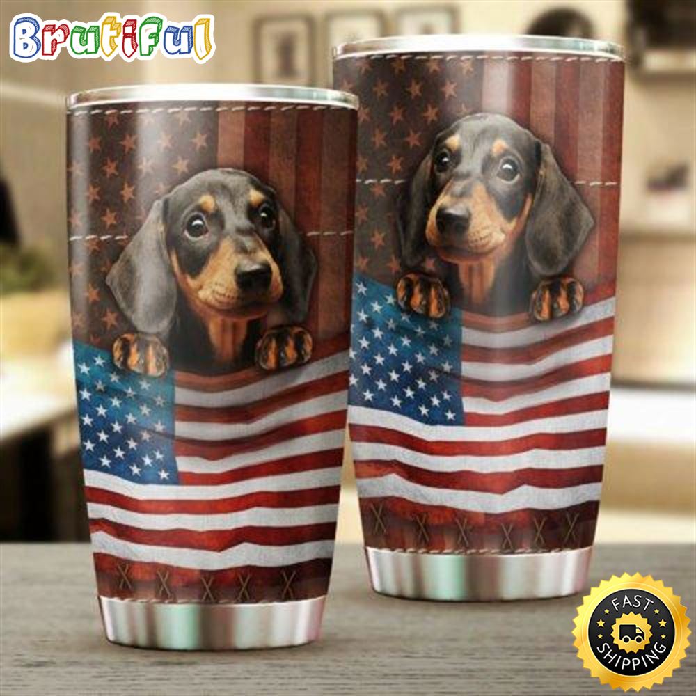 Dachshund Dog American Stainless Steel Tumbler Cup Travel wcgi3t