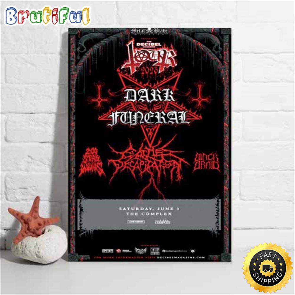 Dark Funeral The Decibel Magazine Tour 2023 Poster