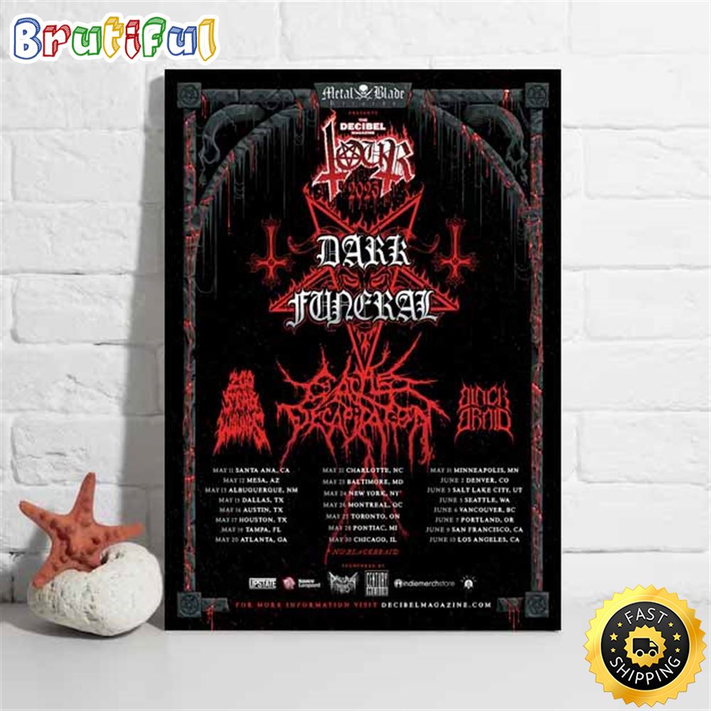 Dark Funeral Tour 2023 List Tour Poster