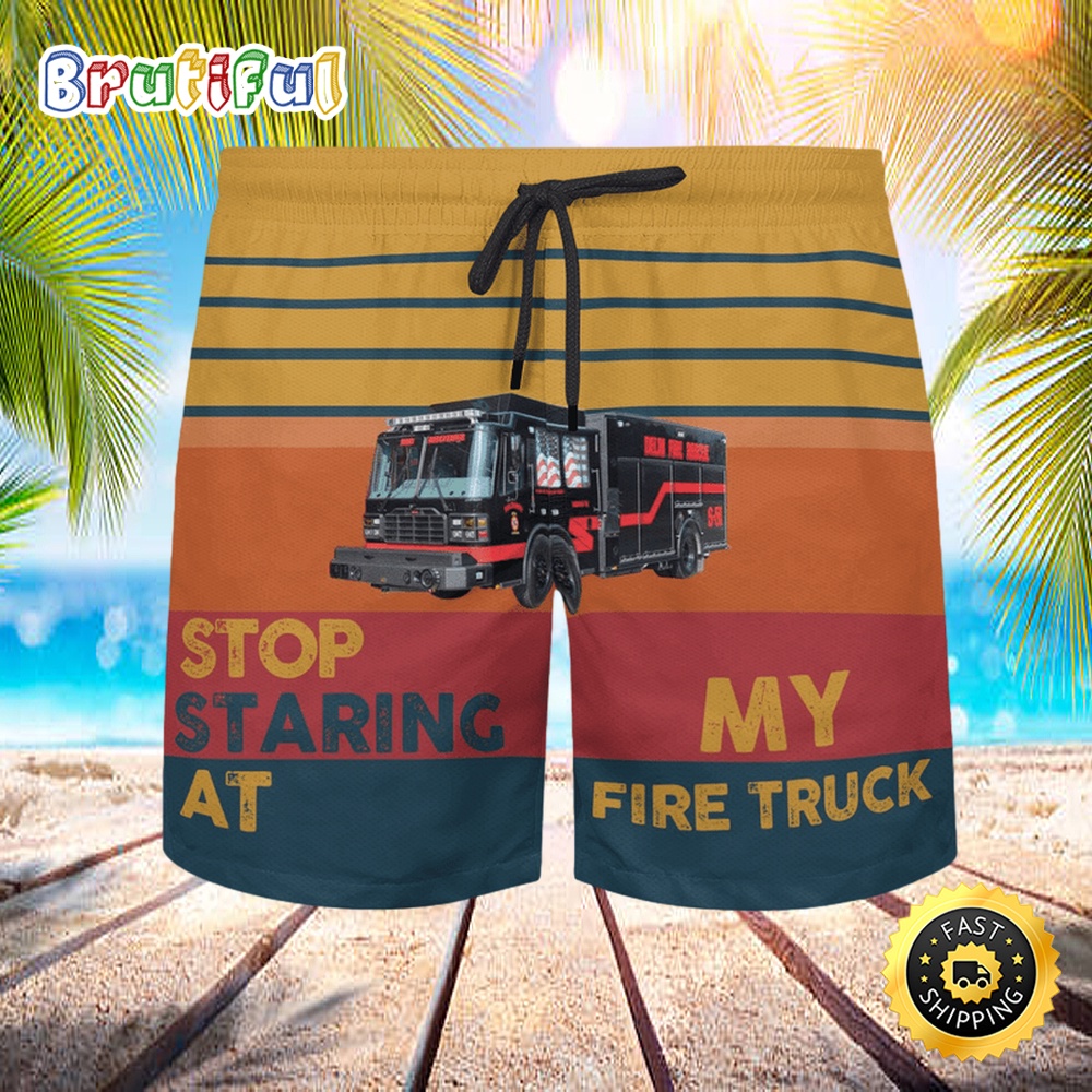 Delhi Fire Rescue Aop Beach Shorts tiwu3e