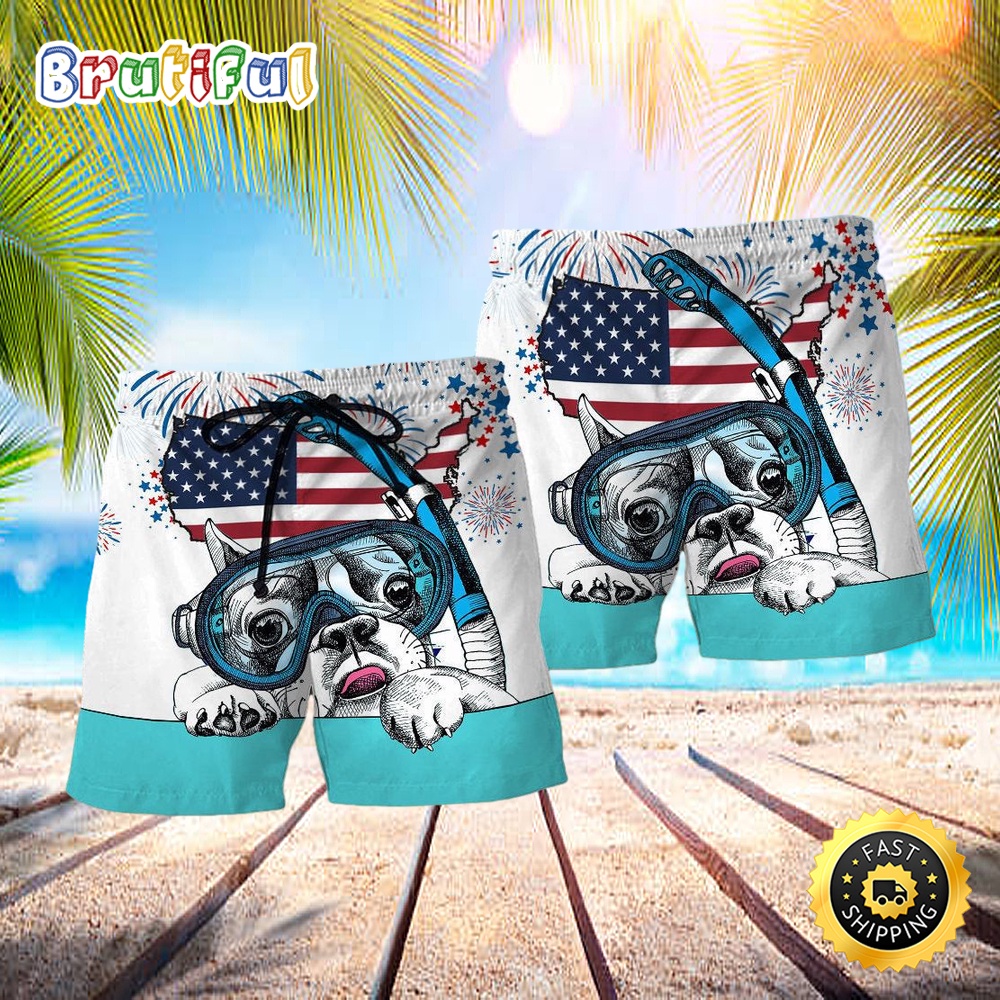 Diving Independence Day America Hawaiian Beach Short ugetek