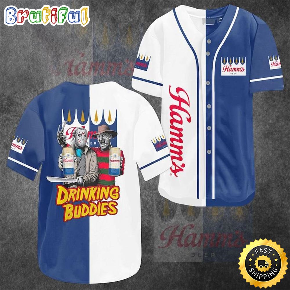 Drinking Buddies Hamm s Beer Baseball Jersey oo5nyv