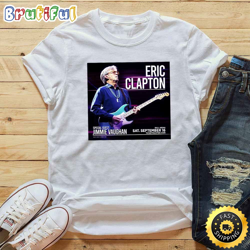 Eric Clapton Pittsburgh Tour 2023 White T Shirt