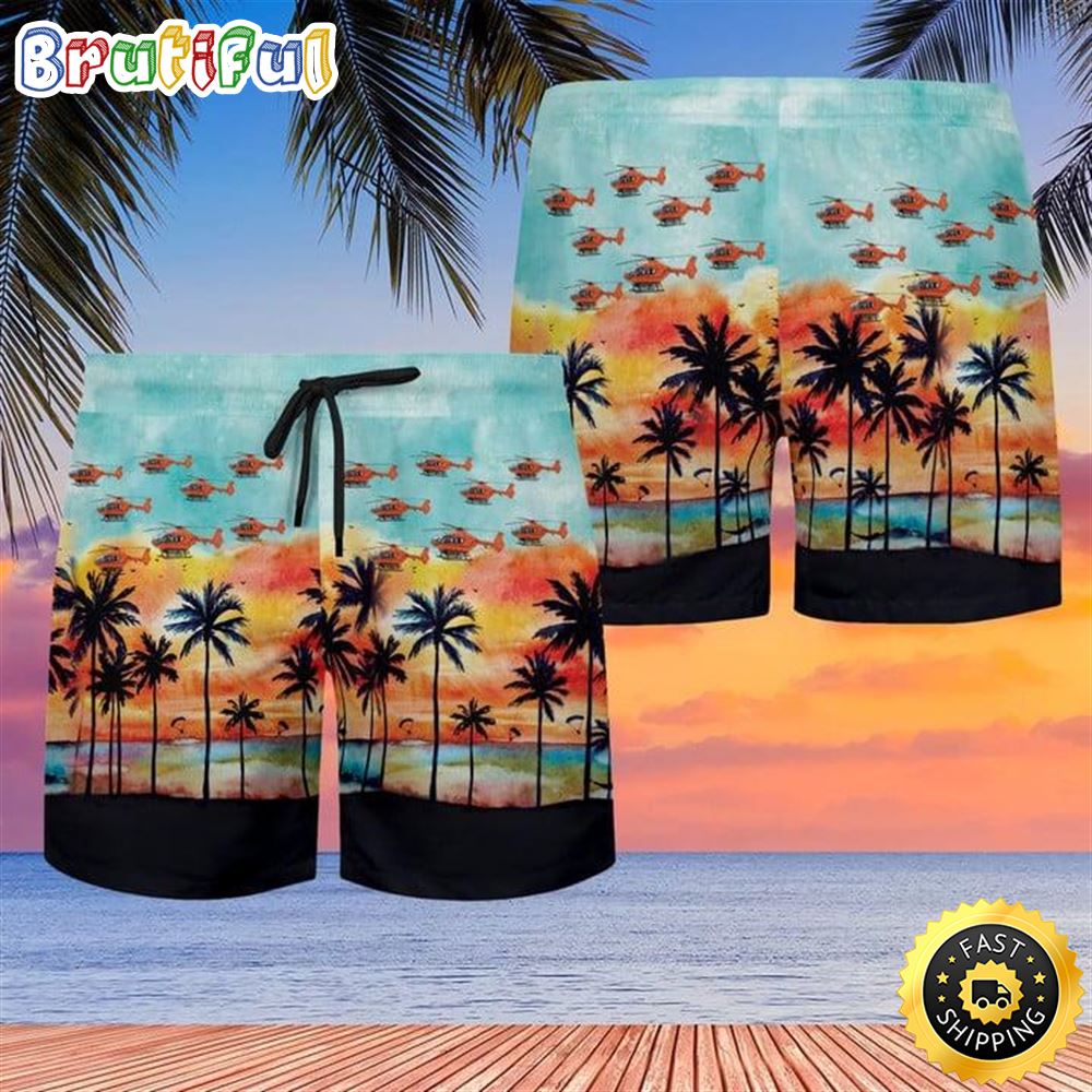 German Air Medical Services Helicopter 1 Beach Shorts uyhndd