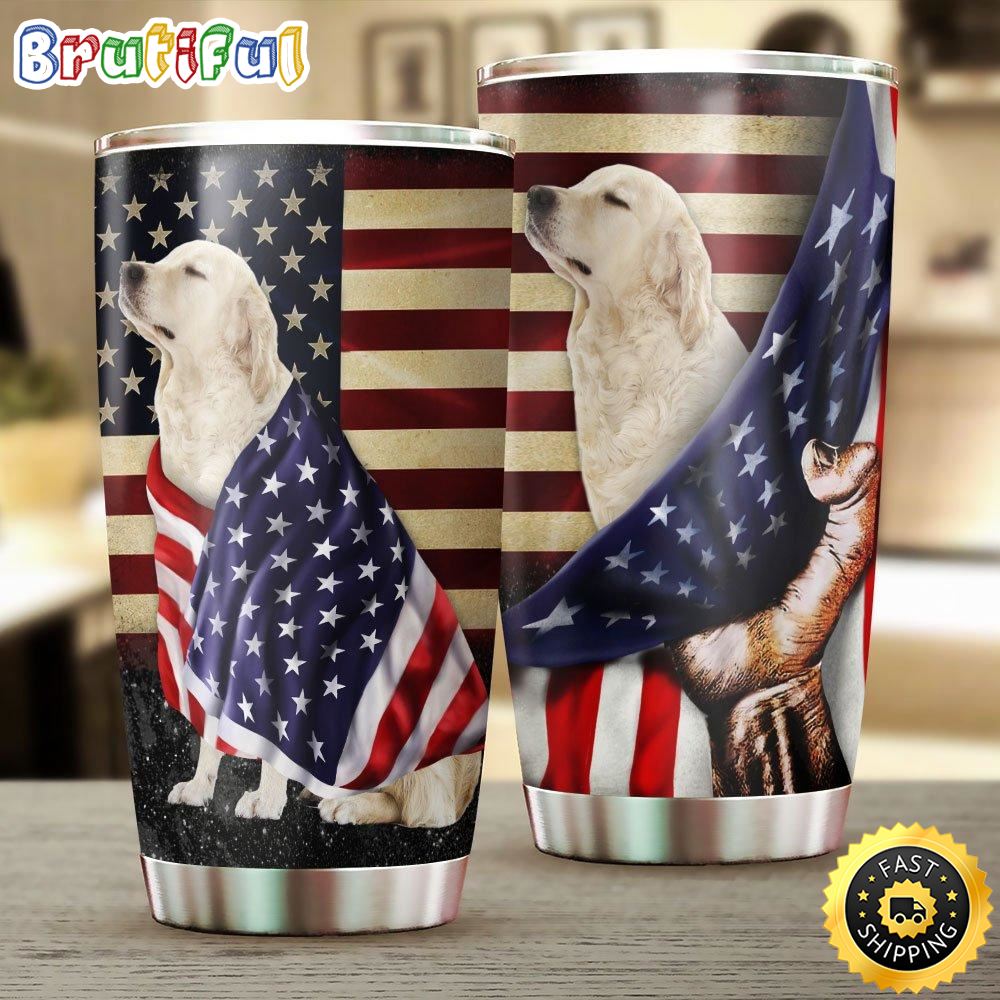 Golden Retriever American Stainless Steel Tumbler Cup Travel i5e1v3