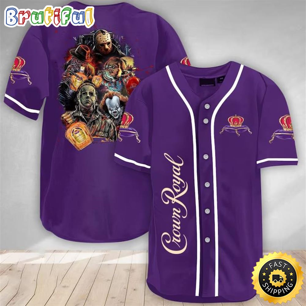 Horror Characters Crown Royal Baseball Jersey jpcugi
