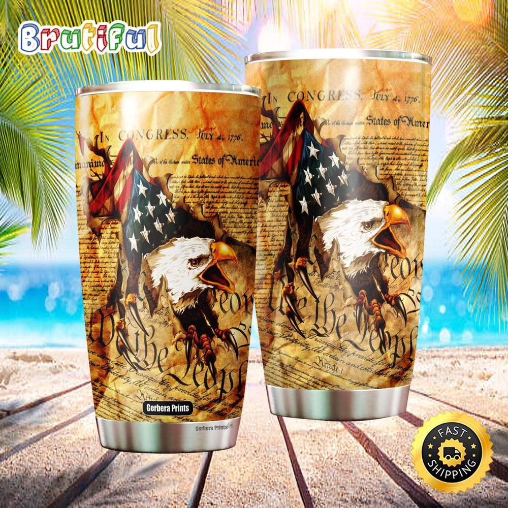 Independence Day 4th Of July Patriotic American Stainless Steel Tumbler Cup Travel Mug fopmi8
