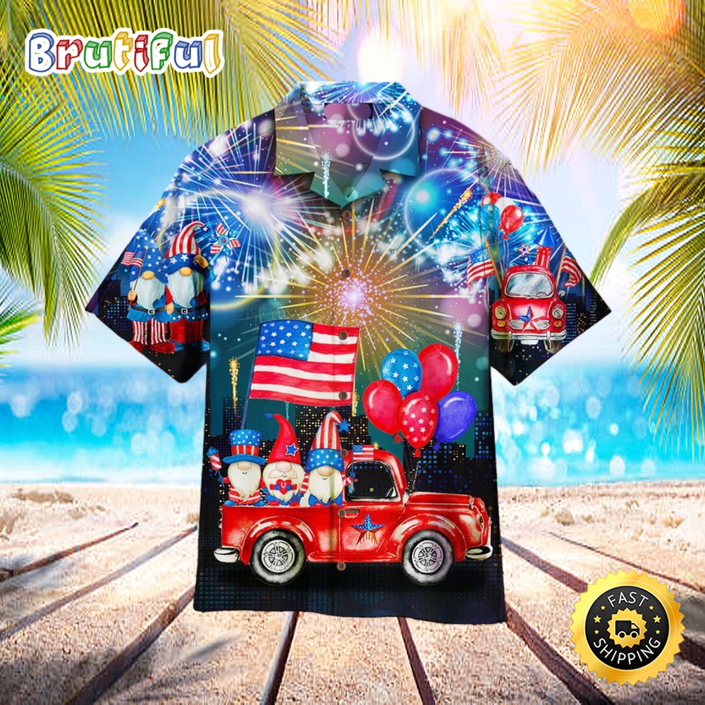 Independence Day Cheerful Gnomes Hawaiian Shirts 4th Of July g7fdxm