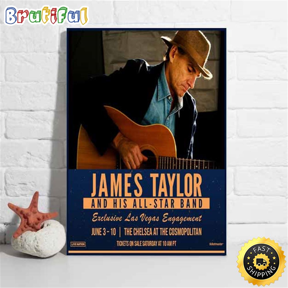 James Taylor And His All Star Band Las Vegas Tour 2023 Poster