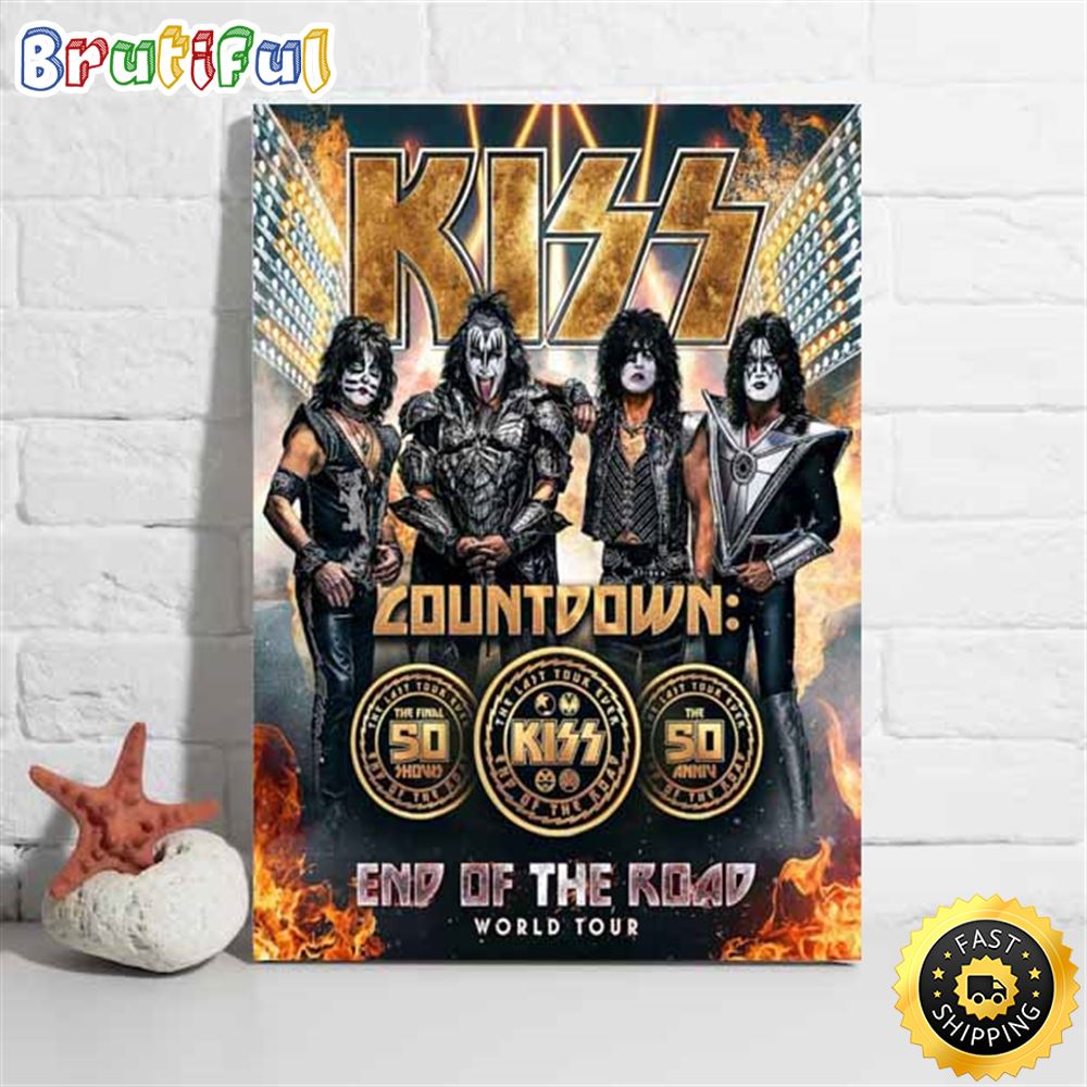 Kiss End Of The Road Uk Tour 2023 Poster