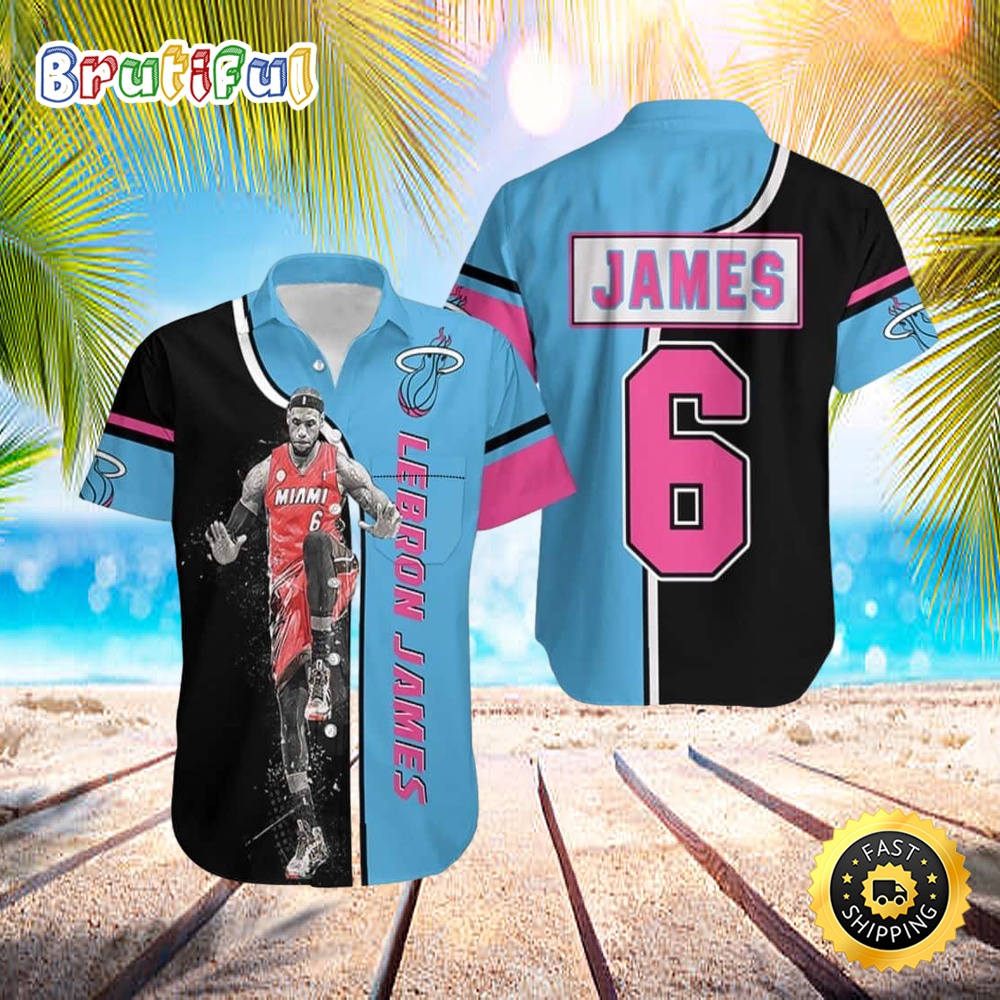 Lebron James 6 Miami Heat Hawaiian Shirt Gift For Basketball Lovers