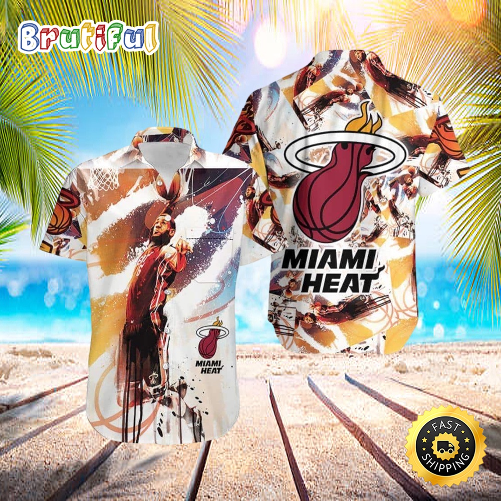 Lebron James 6 Miami Heat Hawaiian Shirt