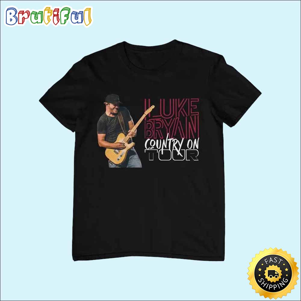 Luke Bryan Country On Tour 2023 Black T Shirt