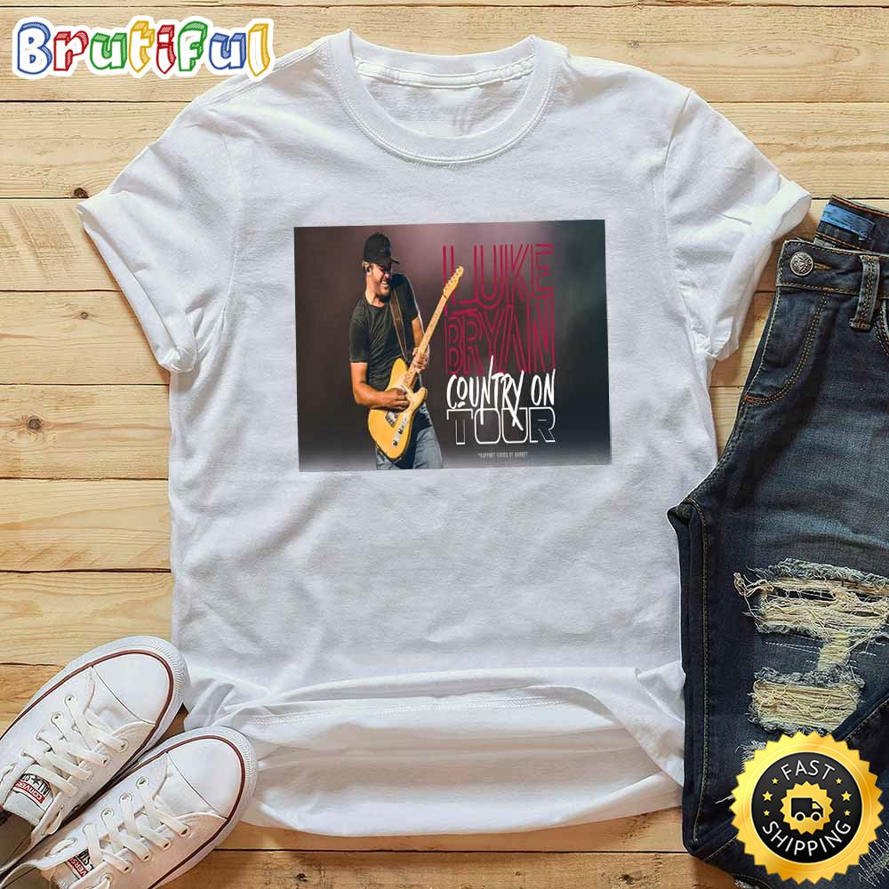 Luke Bryan Country On Tour 2023 White T Shirt
