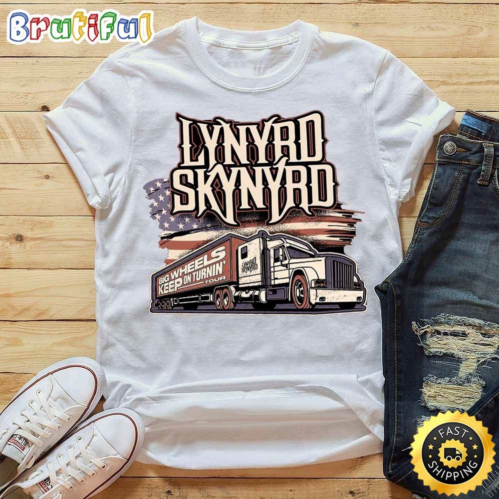 Lynyrd Skynyrd Tour 2023 White T Shirt zyuqzt