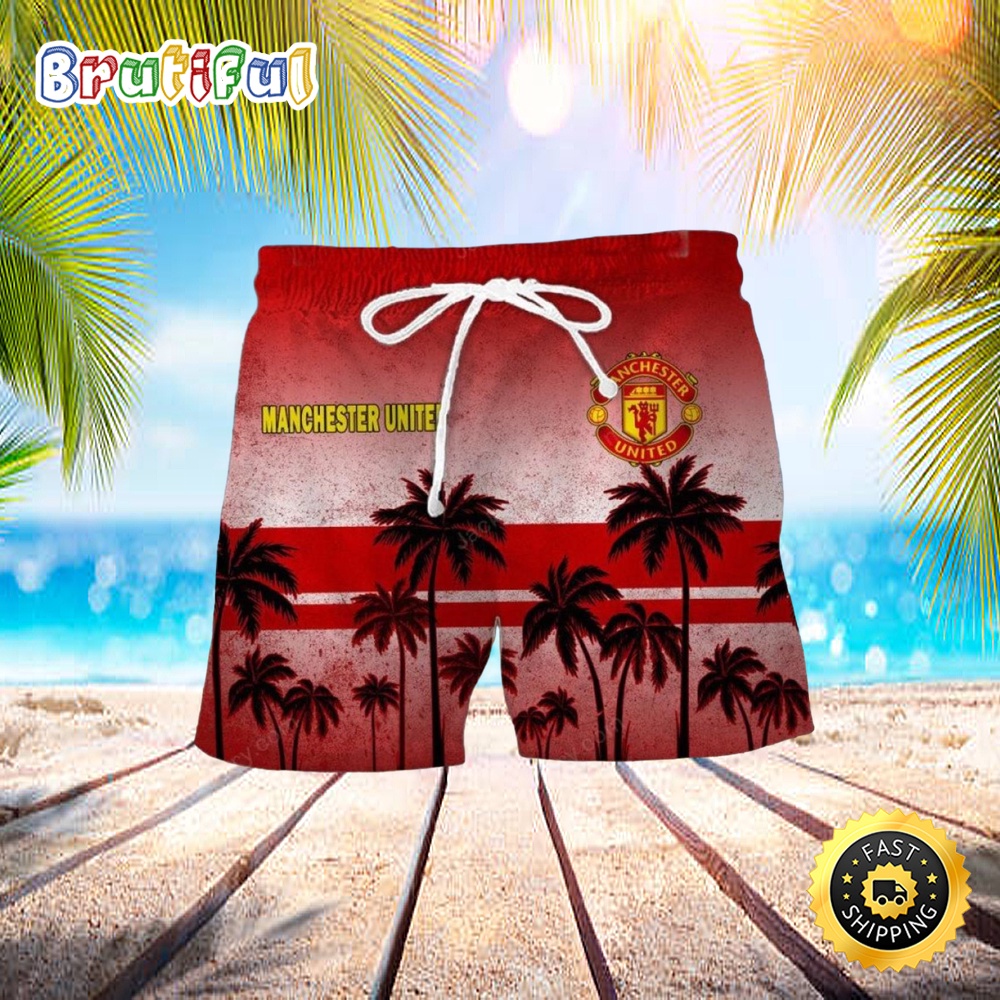 Manchester United FC Summer Beach Shorts Full Over Print wg59lu