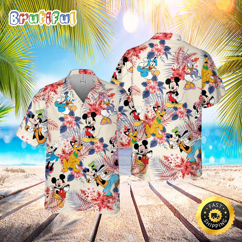 Mickey And Friends Patriotic Independence Day July 4th Hawaiian Shirt kh8zal