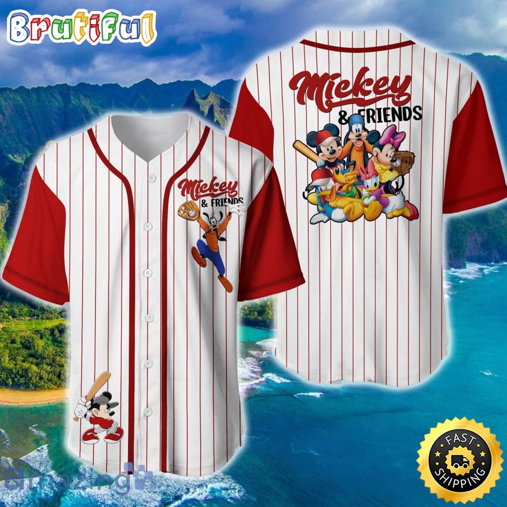 Mickey Minnie And Friends Disney Baseball Jersey wlcqby