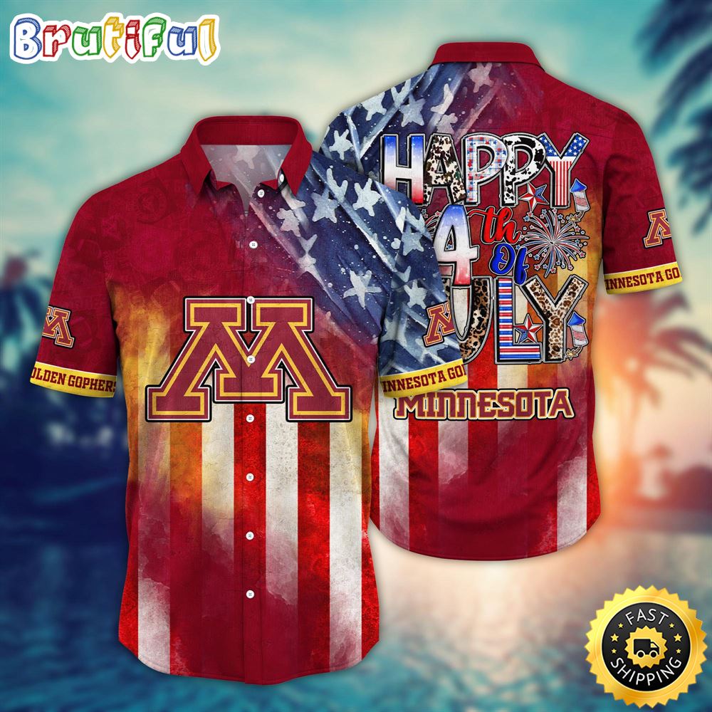 Minnesota Golden Gophers NCAA3 Independence Day Hawaiian Shirt
