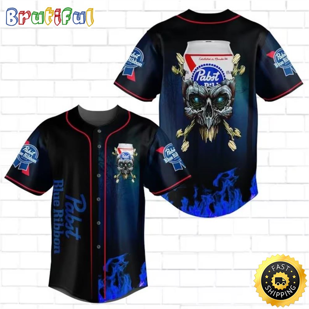 Pabst Blue Ribbon Baseball Jersey Shirt dxvg0j