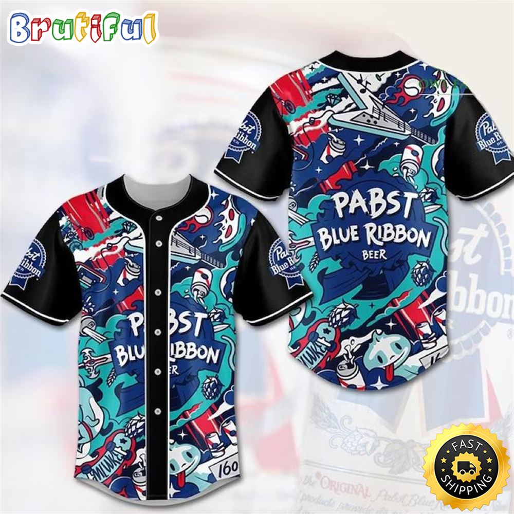 Pabst Blue Ribbon Gravity Baseball Jersey m3drpf