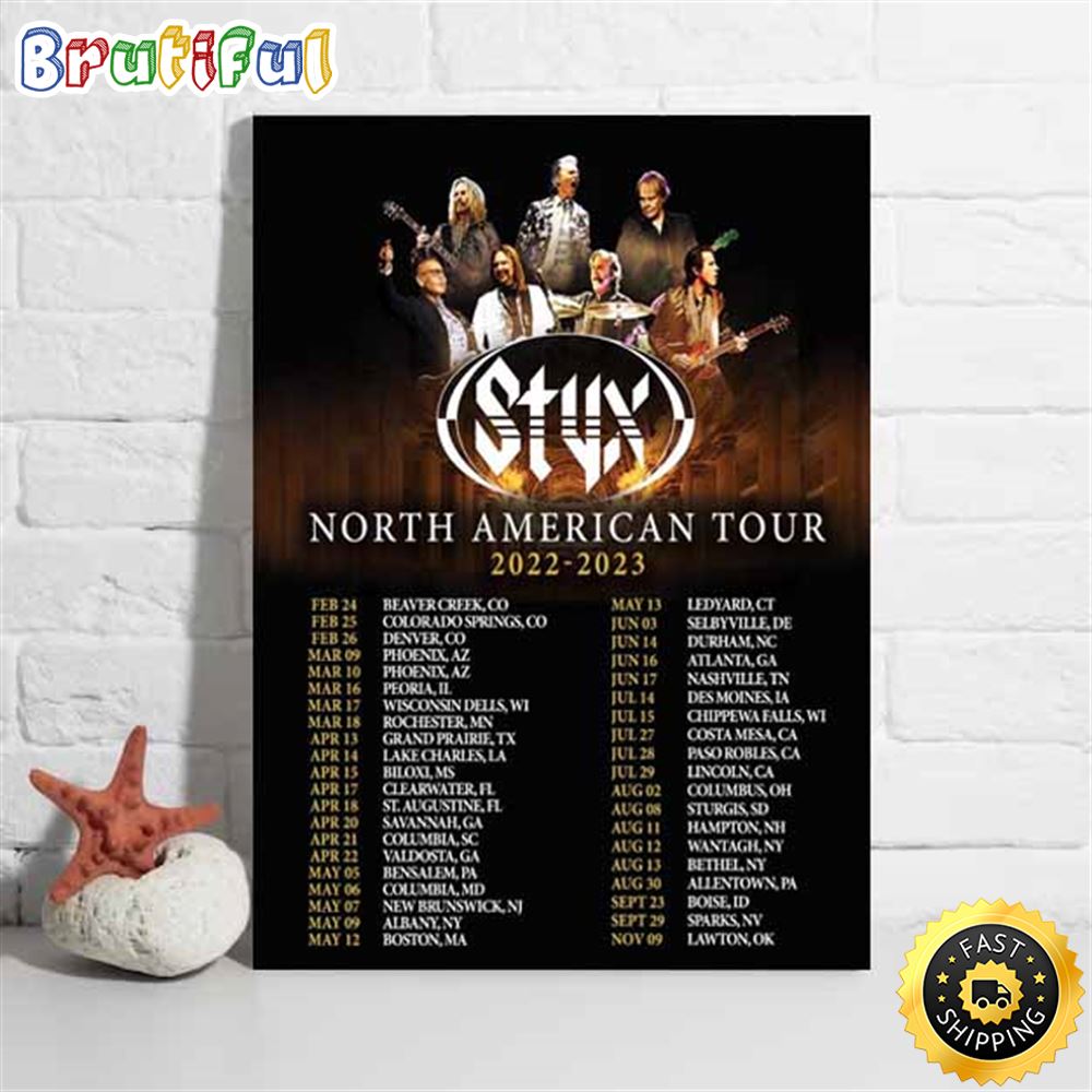Styx Band North American Tour 2023 Poster jnshzu