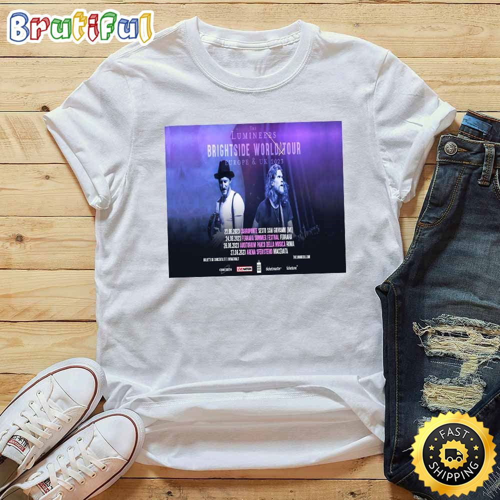 The Lumineers Brightside World Tour Europe Uk Tour 2023 T Shirt