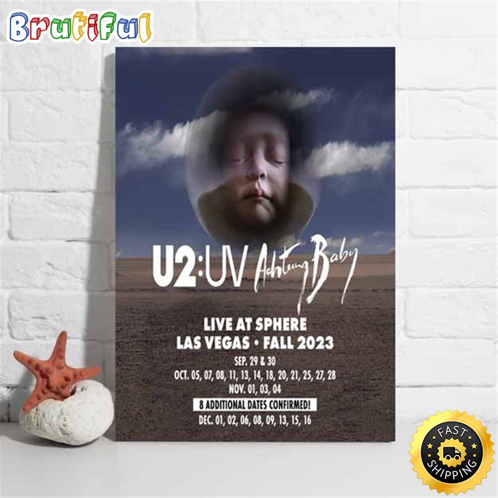 U2 Uv Achtung Baby Las Vegas Tour 2023 Poster