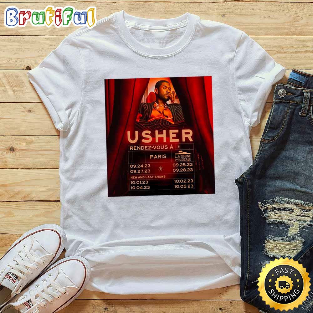Usher La Seine Musicale Tour 2023 T Shirt yoqjl6