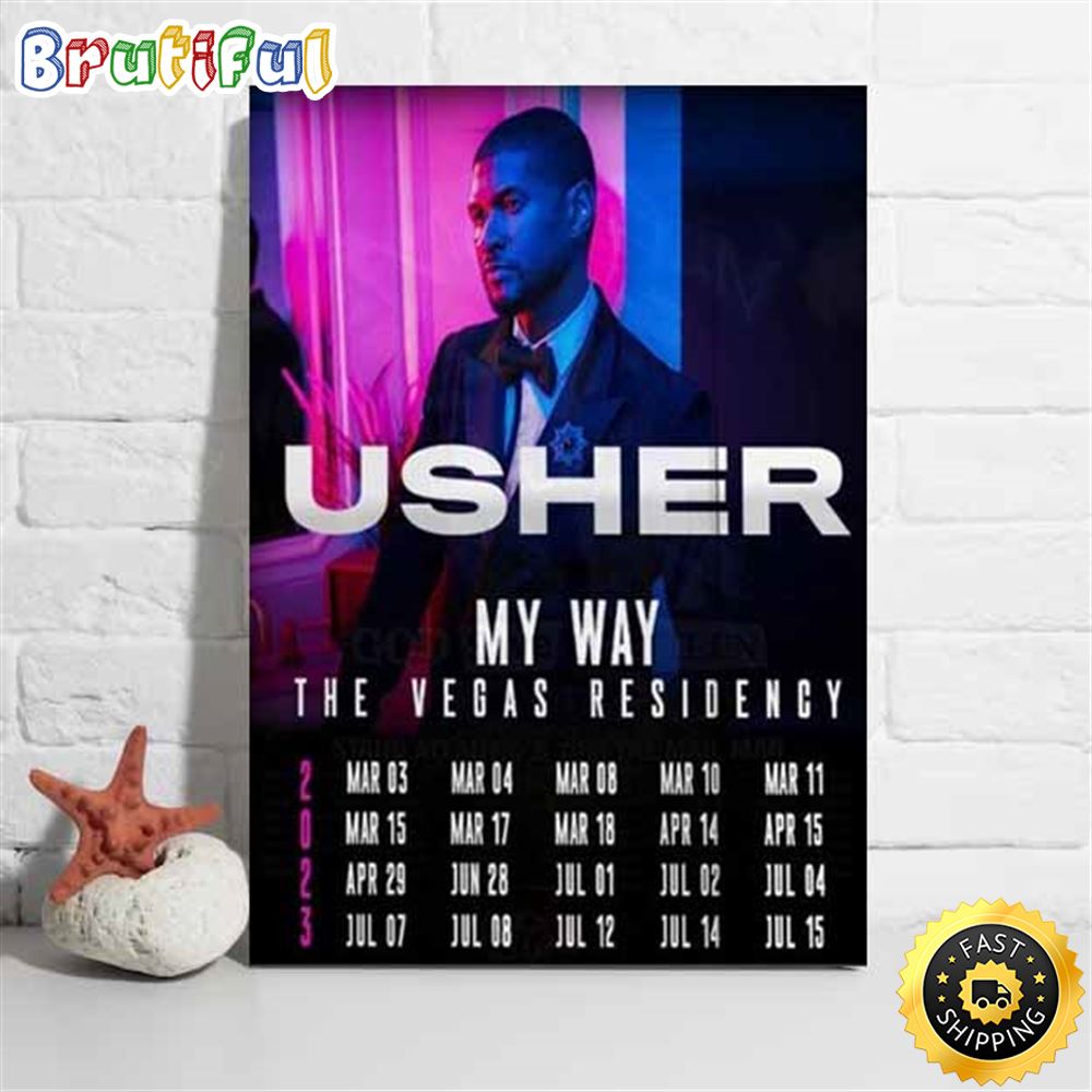 Usher My Way The Vegas Residency Tour 2023 Tour Dates Poster ha4ge7