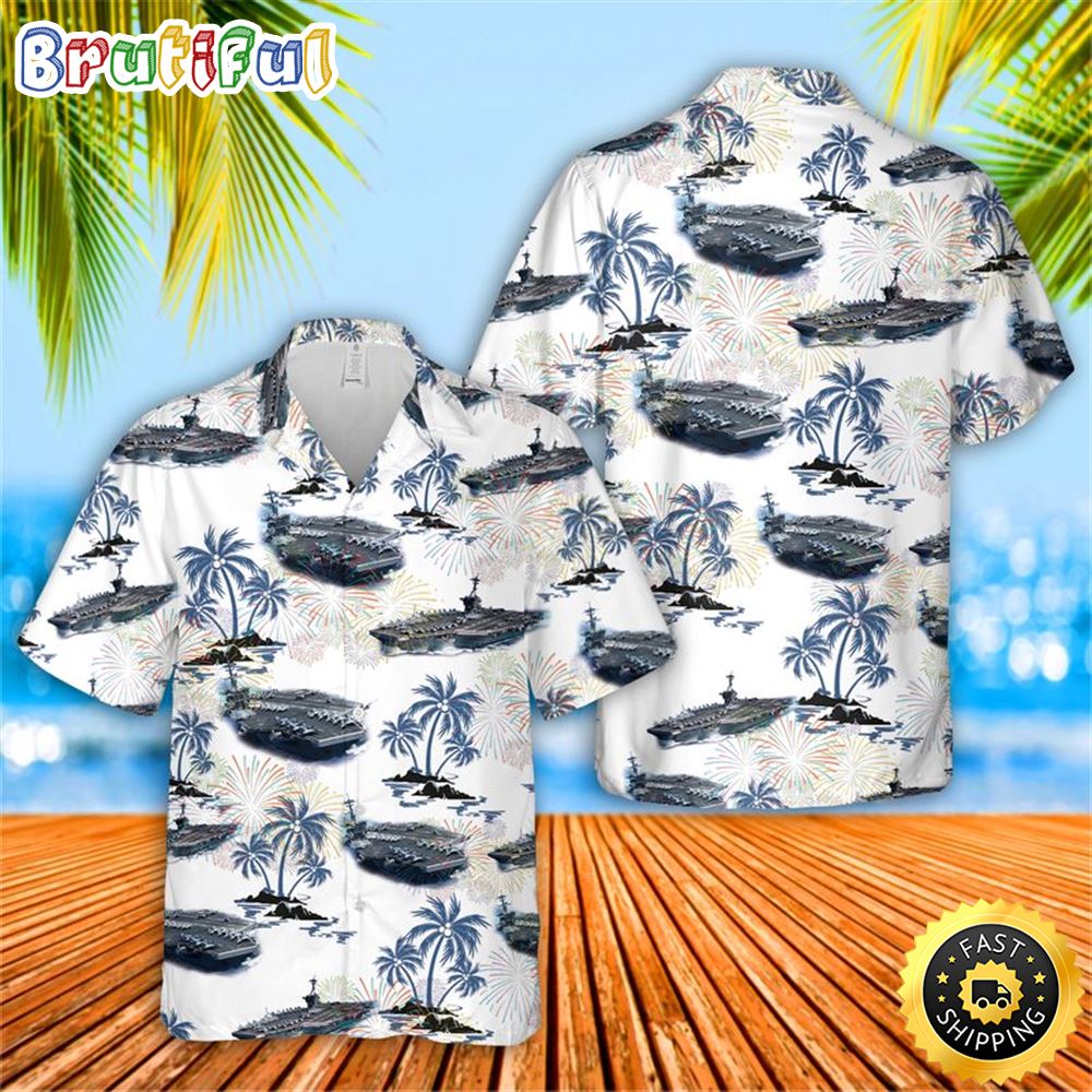 Uss Theodore Roosevelt Cvn 71 4th Of July Hawaiian Shirt Patriotic Hawaiian Shirt For Men wblyjf