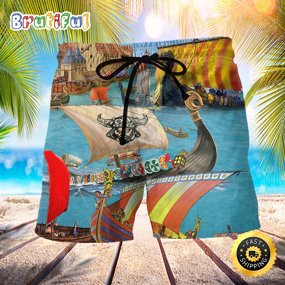 Viking Sail Let War Summer Beach Short kvpsoj