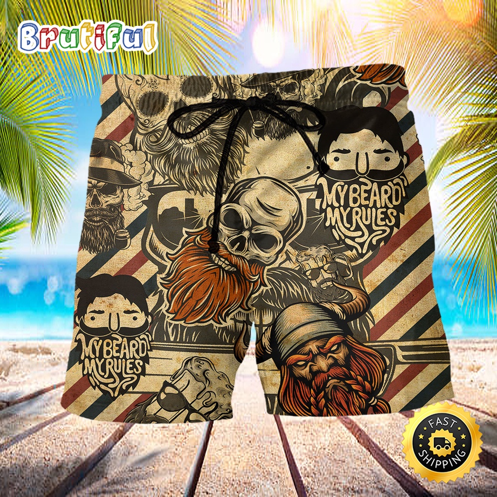 Viking Skull Warrior Life Style Summer Beach Short k1sbnn