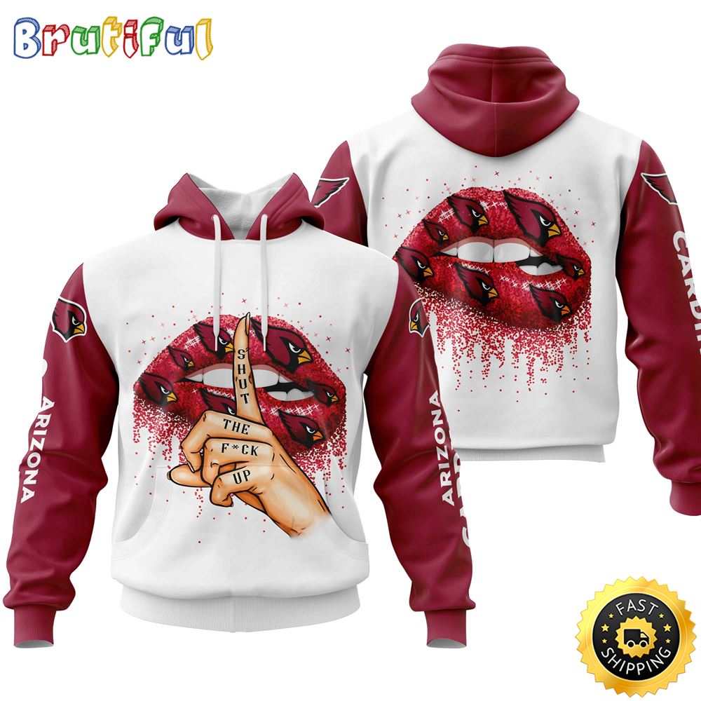 Arizona Cardinals All Over Print Lips 3D Hoodie Show Your Team Spirit 1 xnld0b