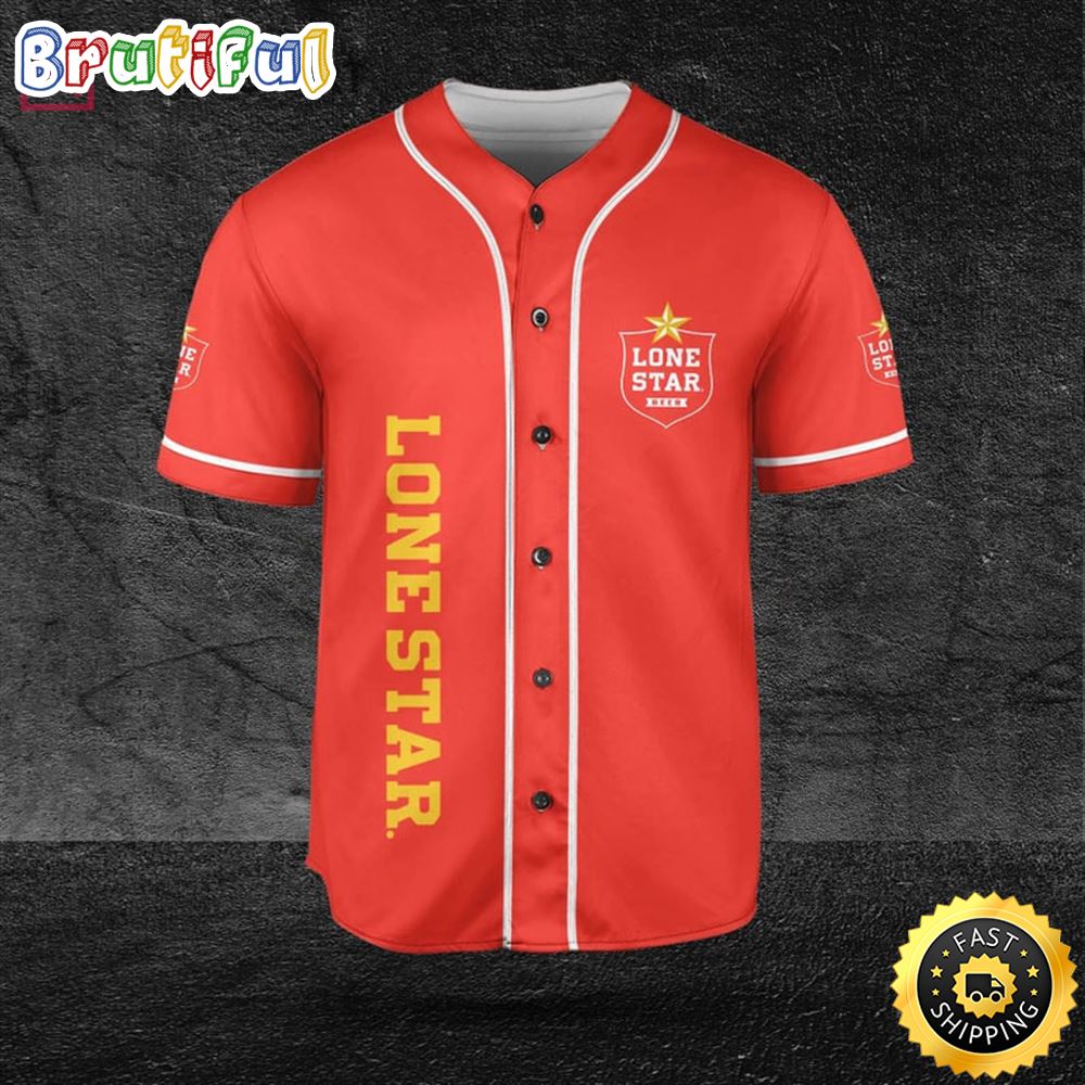 Beer Lovers Lone Star Red Baseball Jersey fkk8if