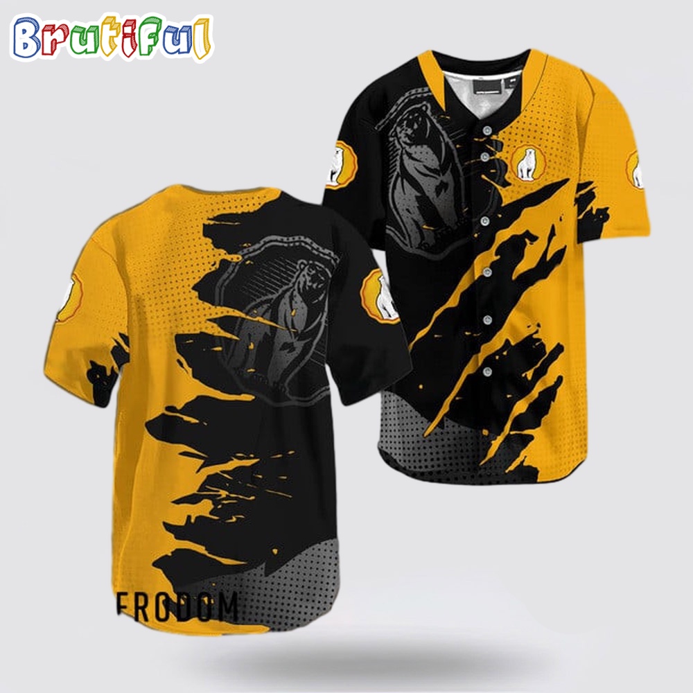 Bundaberg Rum Metal Crack Pattern Baseball Jersey pcmesq