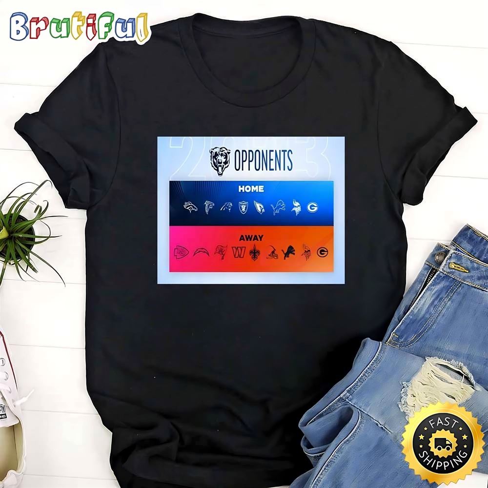Chicago Bears 2023 Regular Season Opponents T Shirt h5sm7o